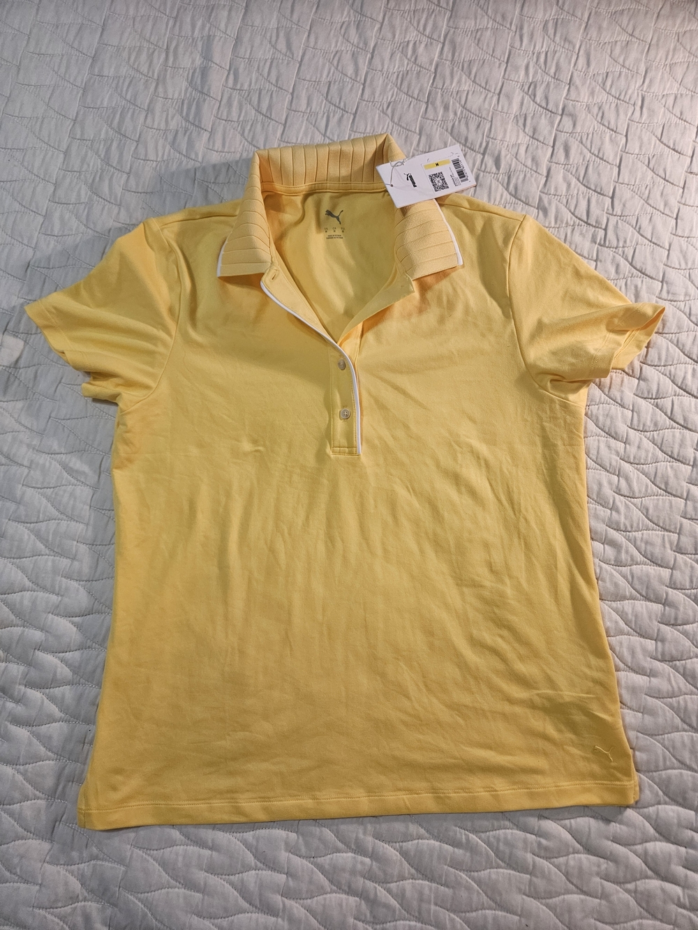 PUMA Women's Yellow Polo Shirt